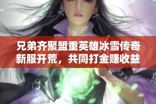 兄弟齐聚盟重英雄冰雪传奇新服开荒，共同打金赚收益！