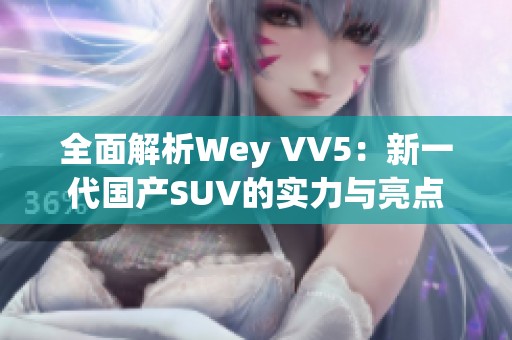 全面解析Wey VV5：新一代国产SUV的实力与亮点