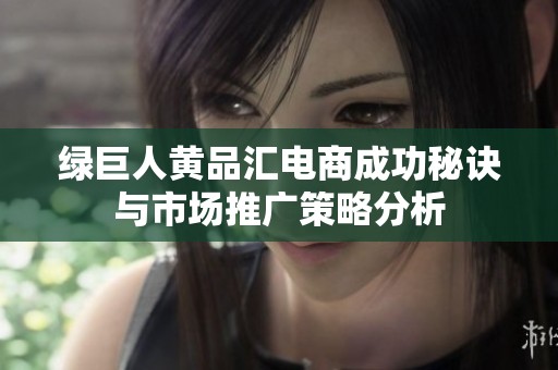 绿巨人黄品汇电商成功秘诀与市场推广策略分析