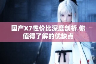 国产X7性价比深度剖析 你值得了解的优缺点